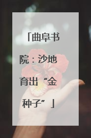 曲阜书院：沙地育出“金种子”