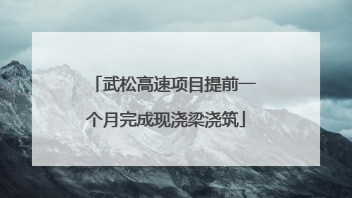武松高速项目提前一个月完成现浇梁浇筑