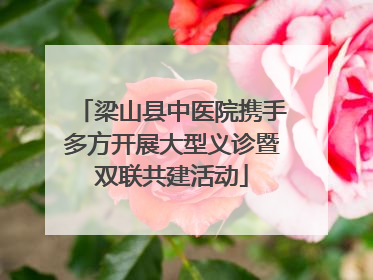 梁山县中医院携手多方开展大型义诊暨双联共建活动