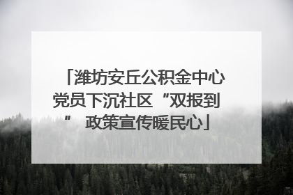 潍坊安丘公积金中心党员下沉社区“双报到” 政策宣传暖民心