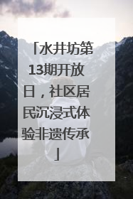 水井坊第13期开放日，社区居民沉浸式体验非遗传承