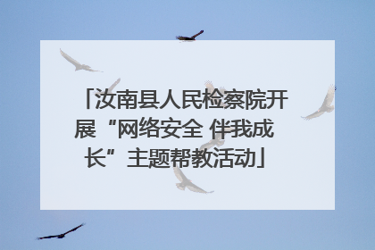 汝南县人民检察院开展“网络安全 伴我成长”主题帮教活动