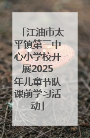 江油市太平镇第三中心小学校开展2025年儿童节队课前学习活动