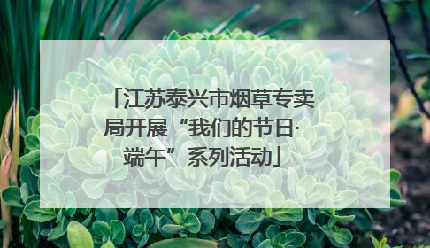 江苏泰兴市烟草专卖局开展“我们的节日·端午”系列活动