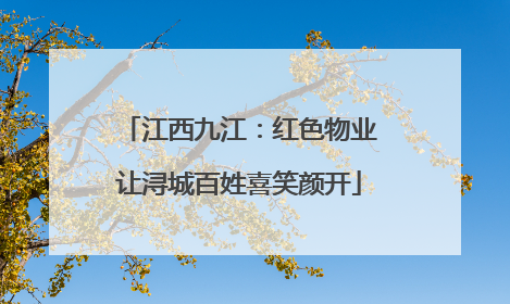 江西九江：红色物业让浔城百姓喜笑颜开