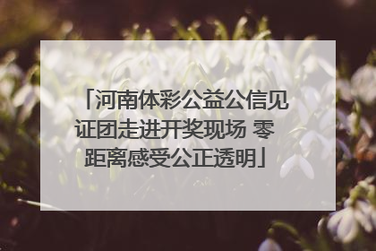 河南体彩公益公信见证团走进开奖现场 零距离感受公正透明