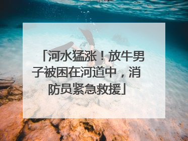 河水猛涨！放牛男子被困在河道中，消防员紧急救援