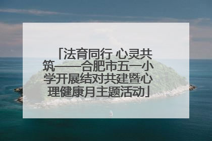 法育同行 心灵共筑——合肥市五一小学开展结对共建暨心理健康月主题活动