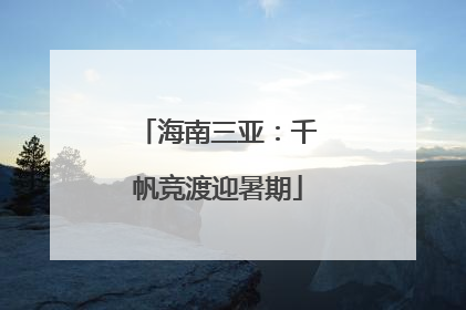 海南三亚：千帆竞渡迎暑期