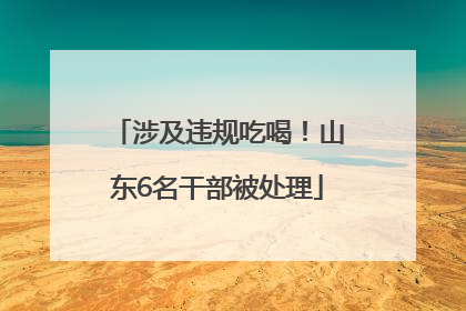 涉及违规吃喝！山东6名干部被处理