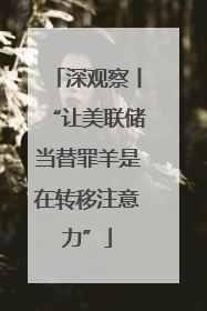 深观察丨“让美联储当替罪羊是在转移注意力”