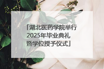 湖北医药学院举行2025年毕业典礼暨学位授予仪式