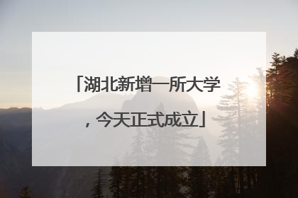 湖北新增一所大学，今天正式成立