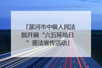 漯河市中级人民法院开展“六五环境日”普法宣传活动
