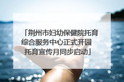 荆州市妇幼保健院托育综合服务中心正式开园 托育宣传月同步启动