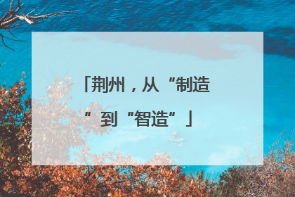 荆州，从“制造”到“智造”