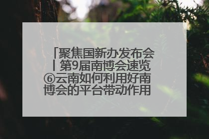 聚焦国新办发布会丨第9届南博会速览⑥云南如何利用好南博会的平台带动作用，深化与南亚国家的交流与合作？