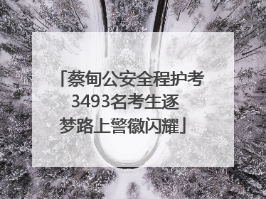 蔡甸公安全程护考 3493名考生逐梦路上警徽闪耀