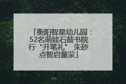 衡阳智星幼儿园：52名萌娃石鼓书院行“开笔礼” 朱砂点智启童蒙