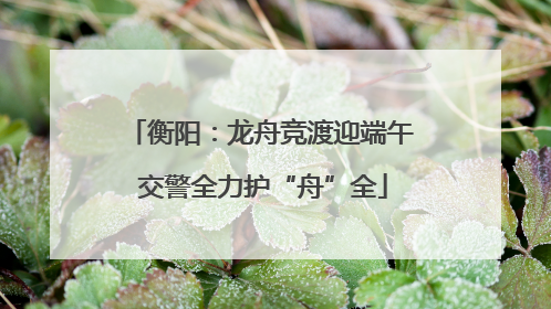 衡阳：龙舟竞渡迎端午 交警全力护“舟”全