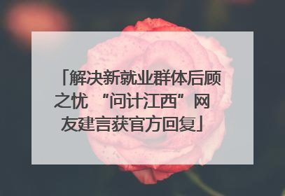 解决新就业群体后顾之忧 “问计江西”网友建言获官方回复