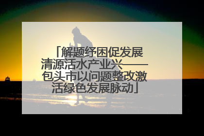 解题纾困促发展 清源活水产业兴——包头市以问题整改激活绿色发展脉动
