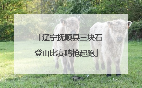 辽宁抚顺县三块石登山比赛鸣枪起跑