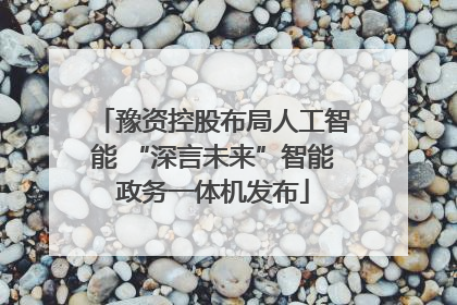 豫资控股布局人工智能 “深言未来”智能政务一体机发布