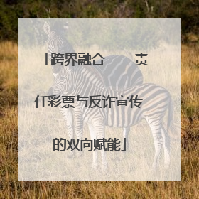 跨界融合——责任彩票与反诈宣传的双向赋能