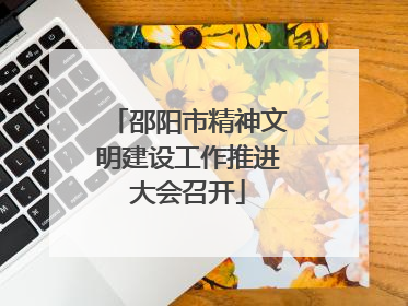 邵阳市精神文明建设工作推进大会召开