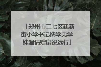 郑州市二七区建新街小学书记携学弟学妹温情赠扇祝远行