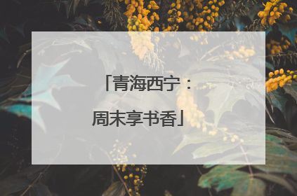青海西宁：周末享书香