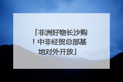 非洲好物长沙购！中非经贸总部基地对外开放
