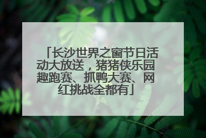 长沙世界之窗节日活动大放送，猪猪侠乐园趣跑赛、抓鸭大赛、网红挑战全都有