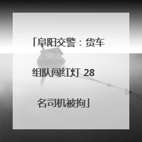 阜阳交警：货车组队闯红灯 28名司机被拘
