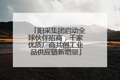 阳采集团启动全球伙伴招商，千家优质厂商共创工业品供应链新增量