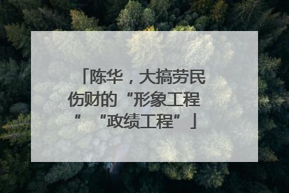 陈华，大搞劳民伤财的“形象工程”“政绩工程”