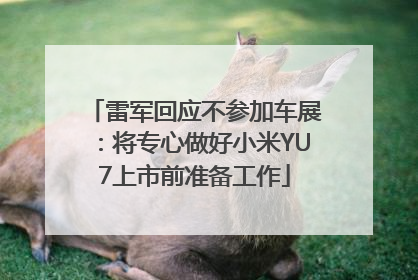 雷军回应不参加车展：将专心做好小米YU7上市前准备工作