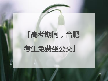 高考期间，合肥考生免费坐公交