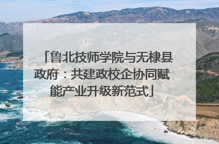 鲁北技师学院与无棣县政府：共建政校企协同赋能产业升级新范式