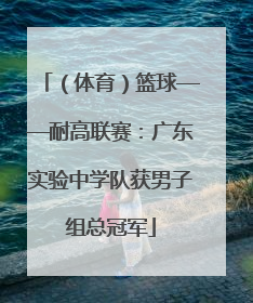（体育）篮球——耐高联赛：广东实验中学队获男子组总冠军