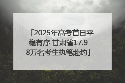 2025年高考首日平稳有序 甘肃省17.98万名考生执笔赴约