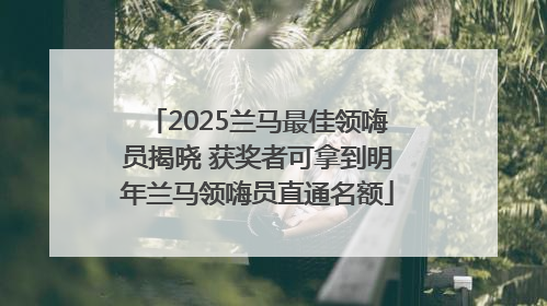 2025兰马最佳领嗨员揭晓 获奖者可拿到明年兰马领嗨员直通名额