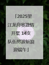 2025望江龙舟赛激情开桨 14支队伍劈波斩浪迎端午