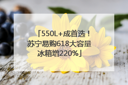 550L+成首选！苏宁易购618大容量冰箱增220%