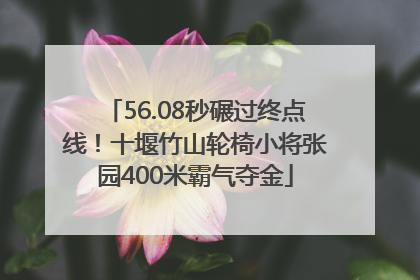 56.08秒碾过终点线！十堰竹山轮椅小将张园400米霸气夺金